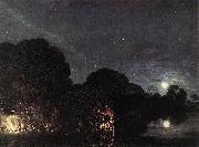 Adam  Elsheimer The Flight into Egypt oil on canvas